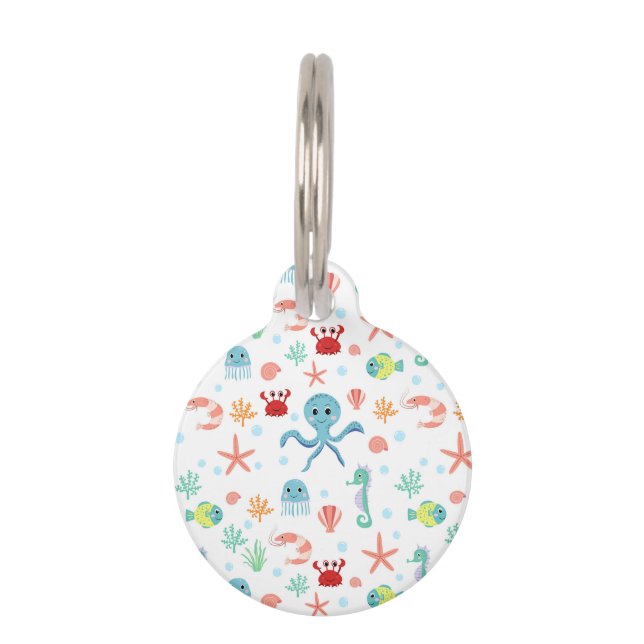 Sea World pattern Pet Tag (Front)