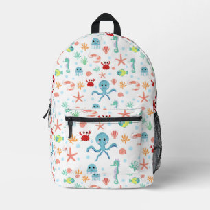 Sea World pattern Printed Backpack