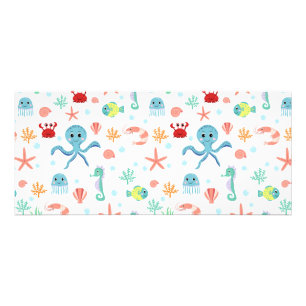 Sea World pattern Rack Card
