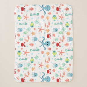 Sea World pattern Sherpa Blanket