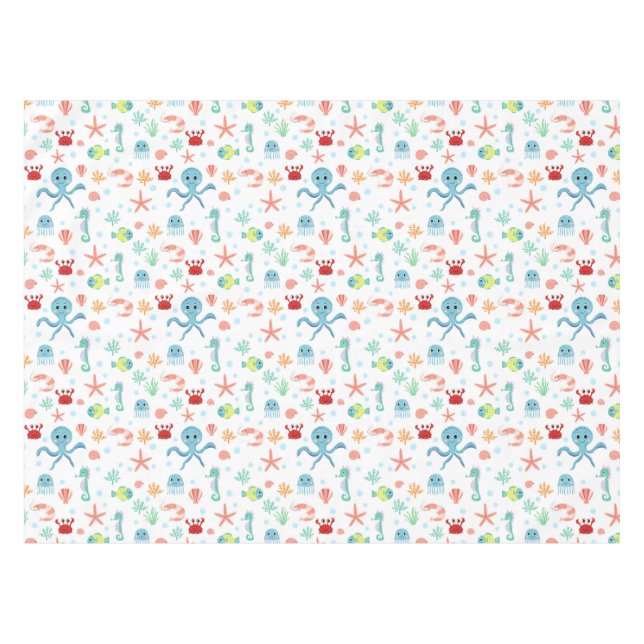 Sea World pattern Tablecloth (Front (Horizontal))