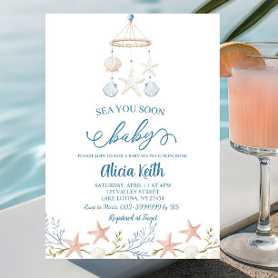 Sea you soon baby baby shower invitation