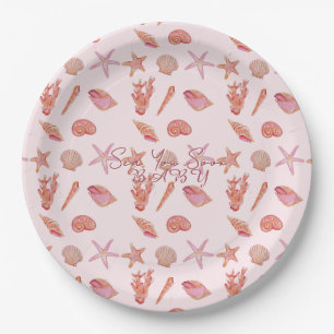 Sea You Soon Baby Beach Coastal Baby Shower Paper Plate