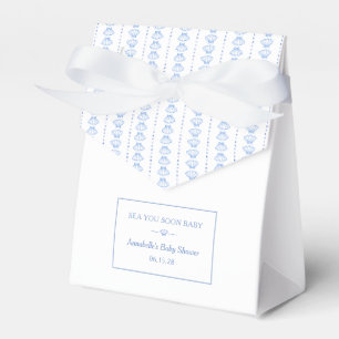 Sea You Soon Baby! Blue Coastal Beach Baby Shower Favour Box