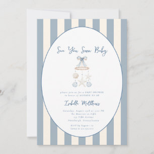 Sea You Soon Baby Coastal Baby Shower  Invitation