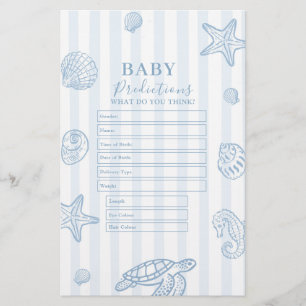 Sea You Soon Baby shower Baby Predictions