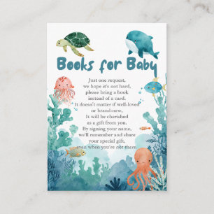 Sea You Soon Baby Shower Books for Baby Enclosure Card