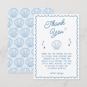 Sea You Soon Baby Shower Coastal Thank You Card