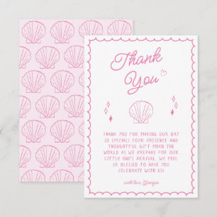 Sea You Soon Baby Shower Coastal Thank You Card