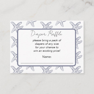 Sea You Soon Baby Shower Diaper Raffle Enclosure Card