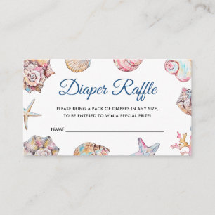 Sea You Soon Baby Shower Diaper Raffle Enclosure Card