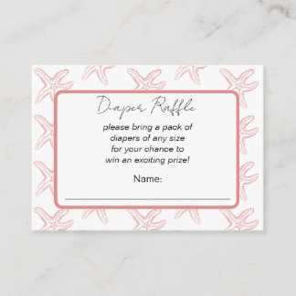 Sea You Soon Baby Shower Diaper Raffle Enclosure Card