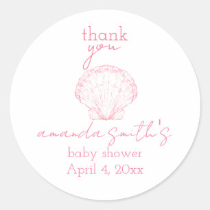 Sea You Soon Baby Shower Favour Sticker