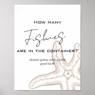 Sea You Soon Baby Shower Guessing Game Poster