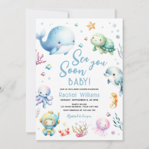 Sea You Soon Baby Shower Invitation