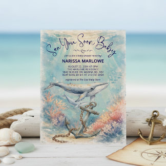 Sea You Soon Baby Shower Invitation