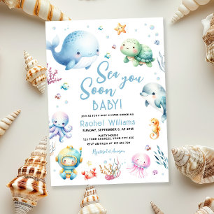Sea You Soon Baby Shower Invitation