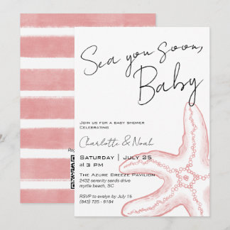 Sea You Soon Baby Shower Invitation