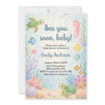 Sea You Soon Baby Shower Invitation