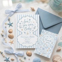 Sea You Soon Baby Shower Invitation | Coastal Seas