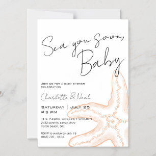Sea You Soon Baby Shower Magnetic Invitation