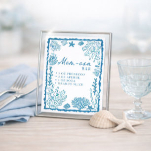 Sea You Soon Baby Shower Mum-osa Bar Poster