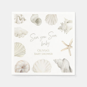 Sea you soon baby shower napkin