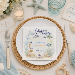 Sea You Soon Baby Shower Napkin