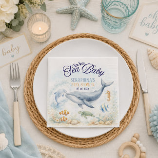 Sea You Soon Baby Shower Napkin