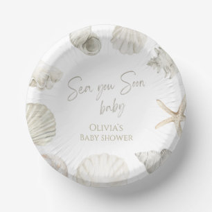 Sea you soon baby shower paper plate