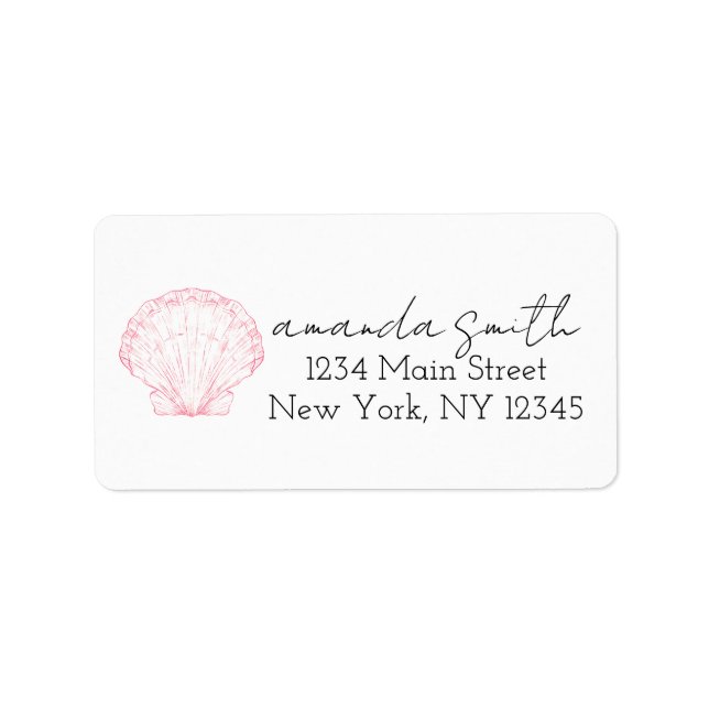 Sea You Soon Baby Shower Return Label (Front)