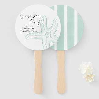 Sea You Soon Baby Shower Set of Fans