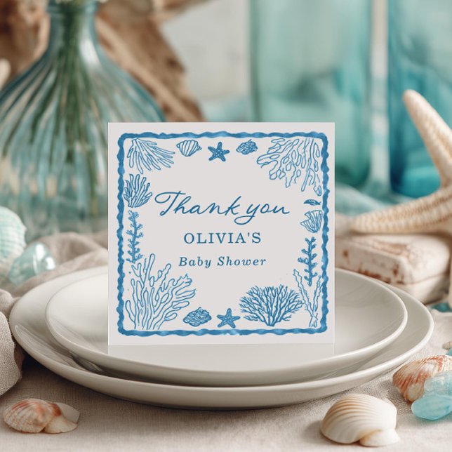Sea You Soon Baby Shower Thank You Card (Creator Uploaded)