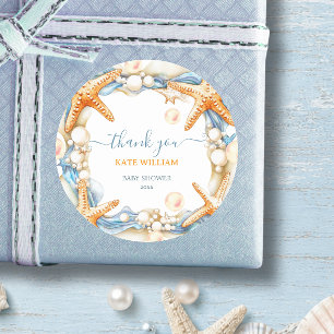 SEA you soon Baby Shower thank you Classic Round Sticker