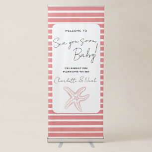 Sea You Soon Baby Vertical Retractable Banner