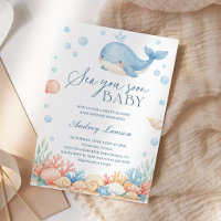 Sea You Soon Coastal Ocean Whale Baby Shower