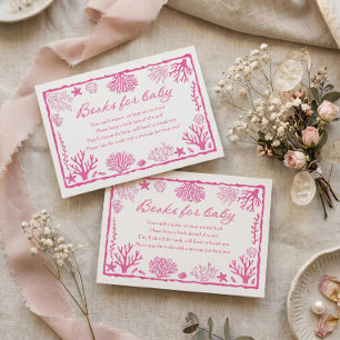 Sea You Soon Girl Baby Shower Books For Baby Enclosure Card