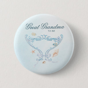 Sea You Soon Great Grandma to Be Baby Shower 6 Cm Round Badge
