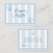 Sea You Soon Hand Drawn Baby Shower Diaper Raffle