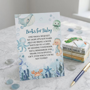 Sea You Soon Jellyfish Octopus Seahorse Baby Showe Enclosure Card