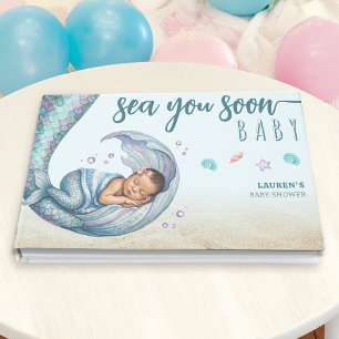 Sea You Soon Mermaid Baby Shower Guest Book