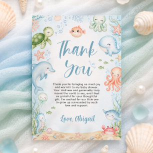 Sea You Soon Ocean Baby Shower Thank You Card