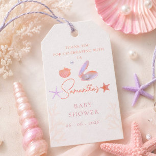 Sea you soon purple coral aesthetic  gift tags