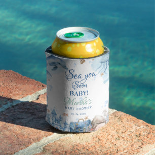 Sea You Soon Seashell Baby Shower Can Cooler