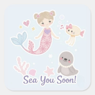 Sea You Soon Square Sticker