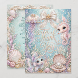 Sea You Soon Under the Sea Baby Shower Thank You  Card