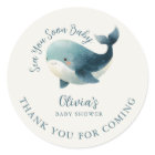 Sea You Soon Whale Ivory Thank You Baby Shower