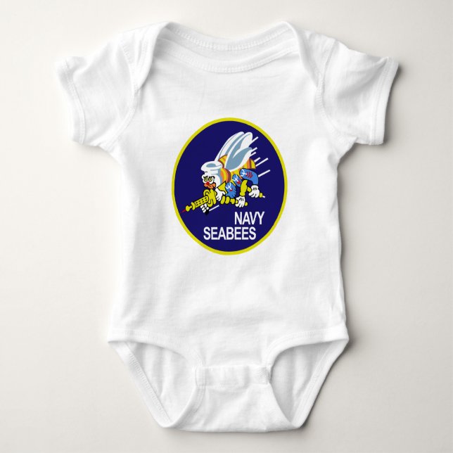 Seabees NAVY Baby Bodysuit (Front)
