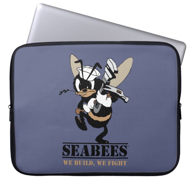 Seabees We build We Fight Laptop Cover (Front)