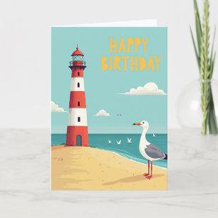 Seabird Shore Birthday Card